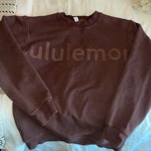 lululemon brown crewneck